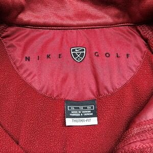 Nike Golf Mens Xl Large Red Therma Fit 1/4 Zip Long Sleeve Pullover Sweatshirt
